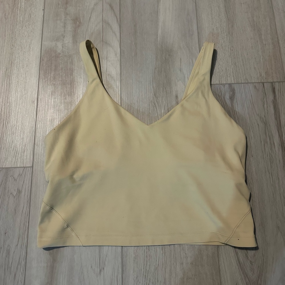 COPY - Lululemon cropped align tank top in neutral beige!